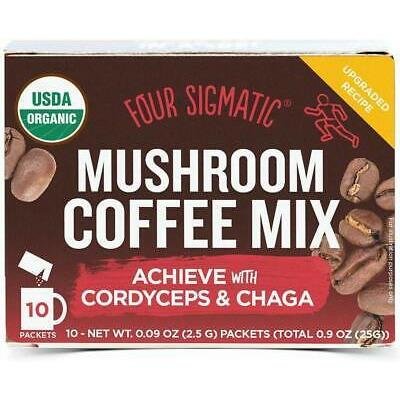 Four Sigmatic Mushroom Coffee Mix - Stay Awake with Cordyceps & Chaga - 10 count