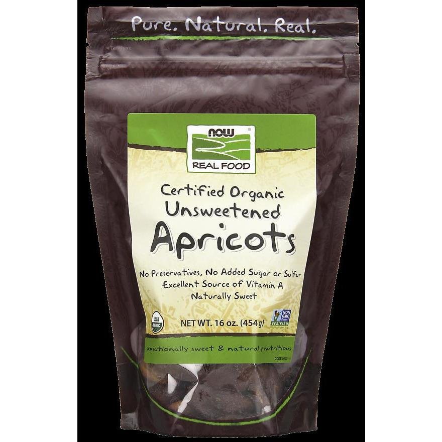 NOW Foods Dried Apricots, Organic - 16 oz. Pack of 2
