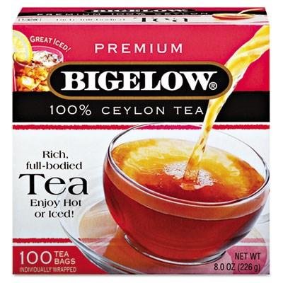 Single Flavor Tea, Premium Ceylon, 100 Bags/Box