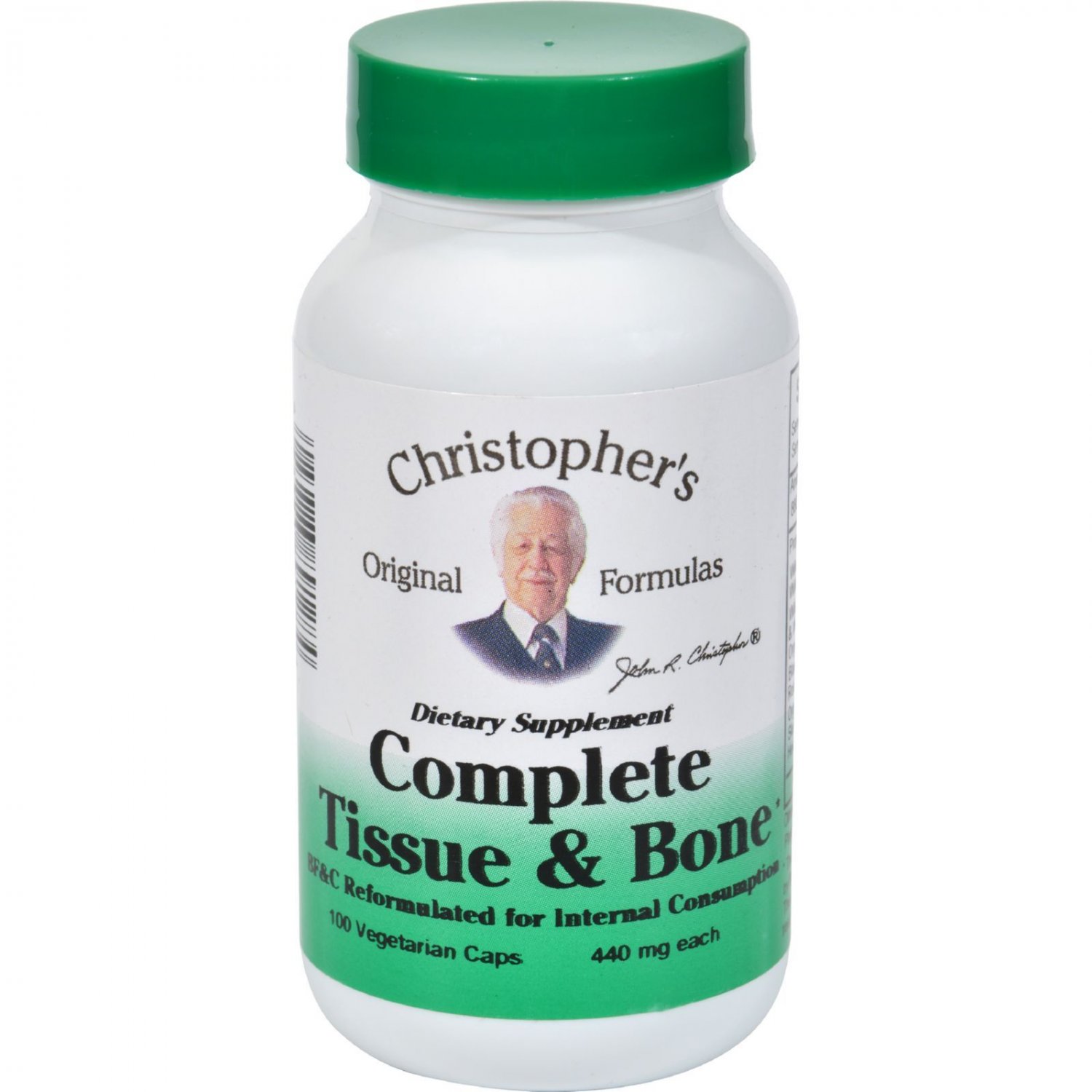 Christopher'S Complete Tissue And Bone - 440 Mg - 100 Vegetarian Capsules