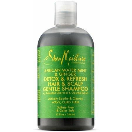 Shea Moisture African Water MInt - Ginger, Gentle Shampoo 13 oz