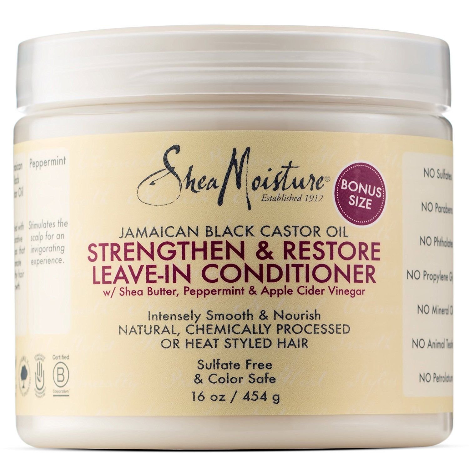 Shea Moisture Oil Strengthen, Grow, and Restore Leave-In Conditioner 16 oz