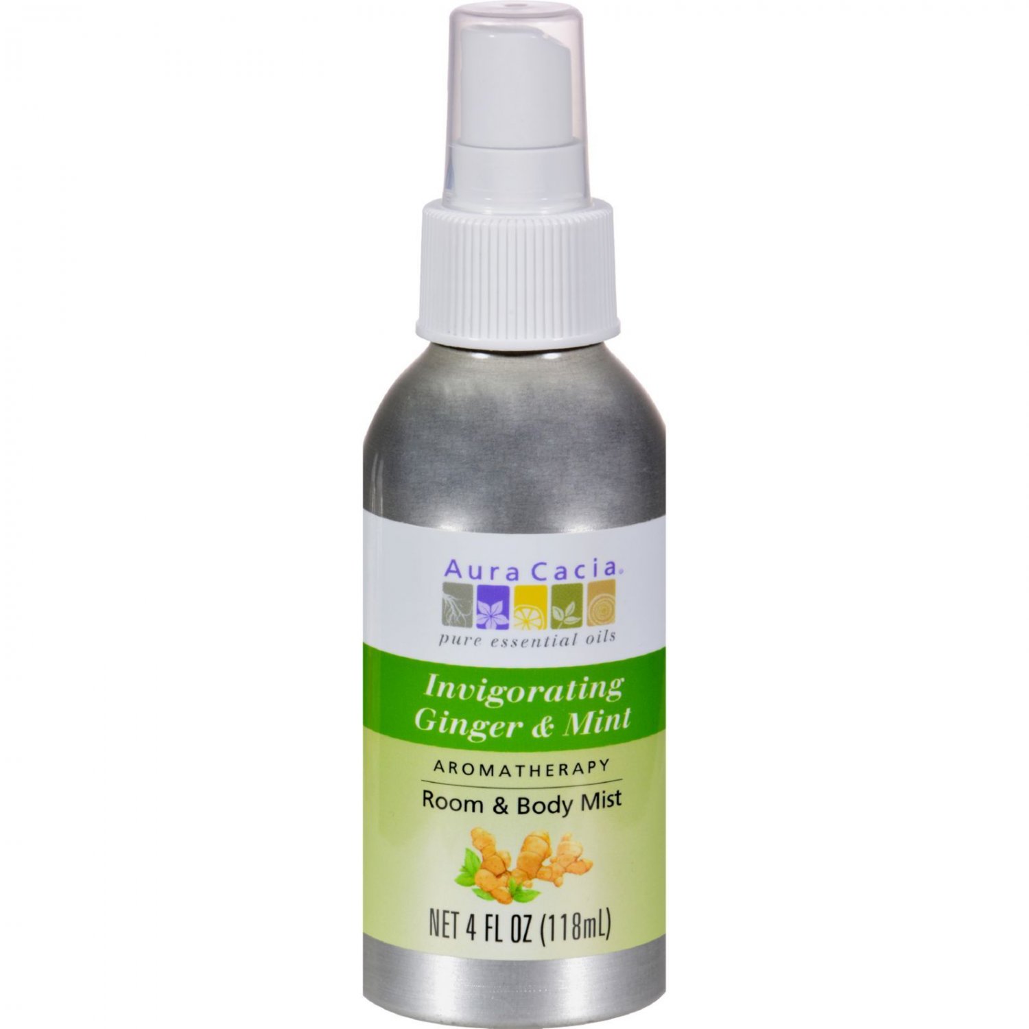 Aura Cacia Aromatherapy Mist Ginger Mint - 4 fl oz