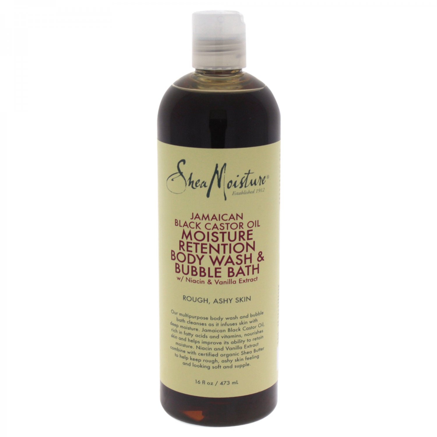 Shea Moisture Jamaican Black Castor Oil Body Wash & Bubble Bath 16 fl OZ.
