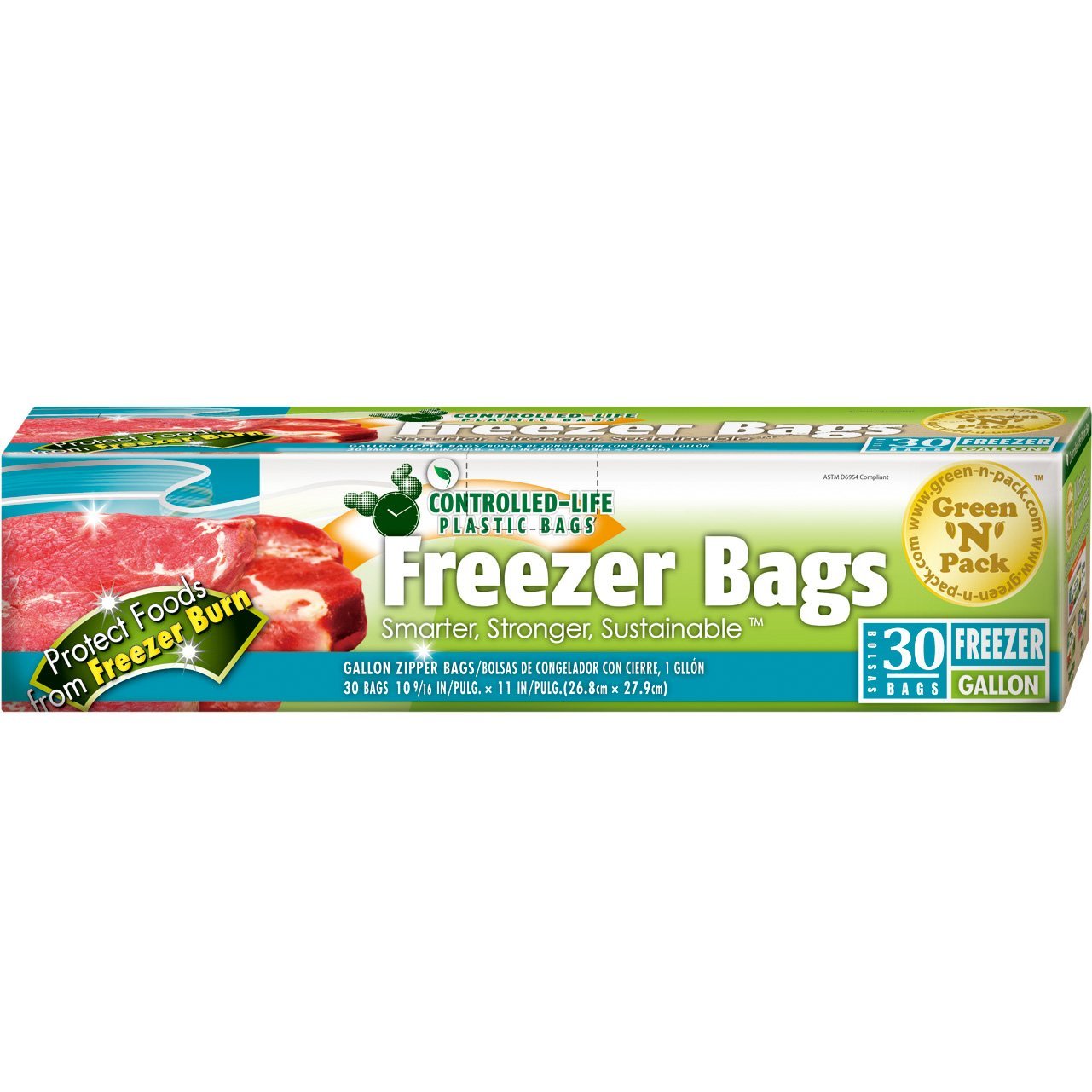 Green-n-Pack Zipper Freezer Bags - Gallon - 30 Pack