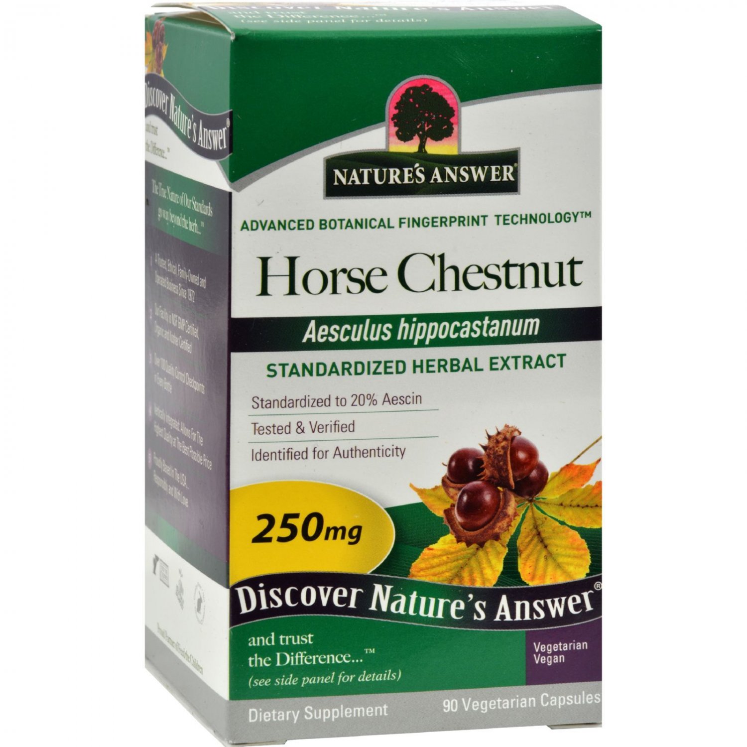 Nature's Answer Horsechestnut Seed Standardized - 90 vcaps