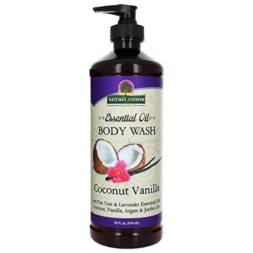 NATURE'S ANSWER, BDY WSH,ESS OIL,CNUT VAN 16 OZ