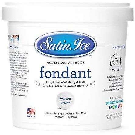 Satin Ice White Vanilla Fondant A 2lb Pail