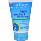 Alba Botanical Very Emollient Sunscreen Natural Protection Sport SPF 45 - 4 oz