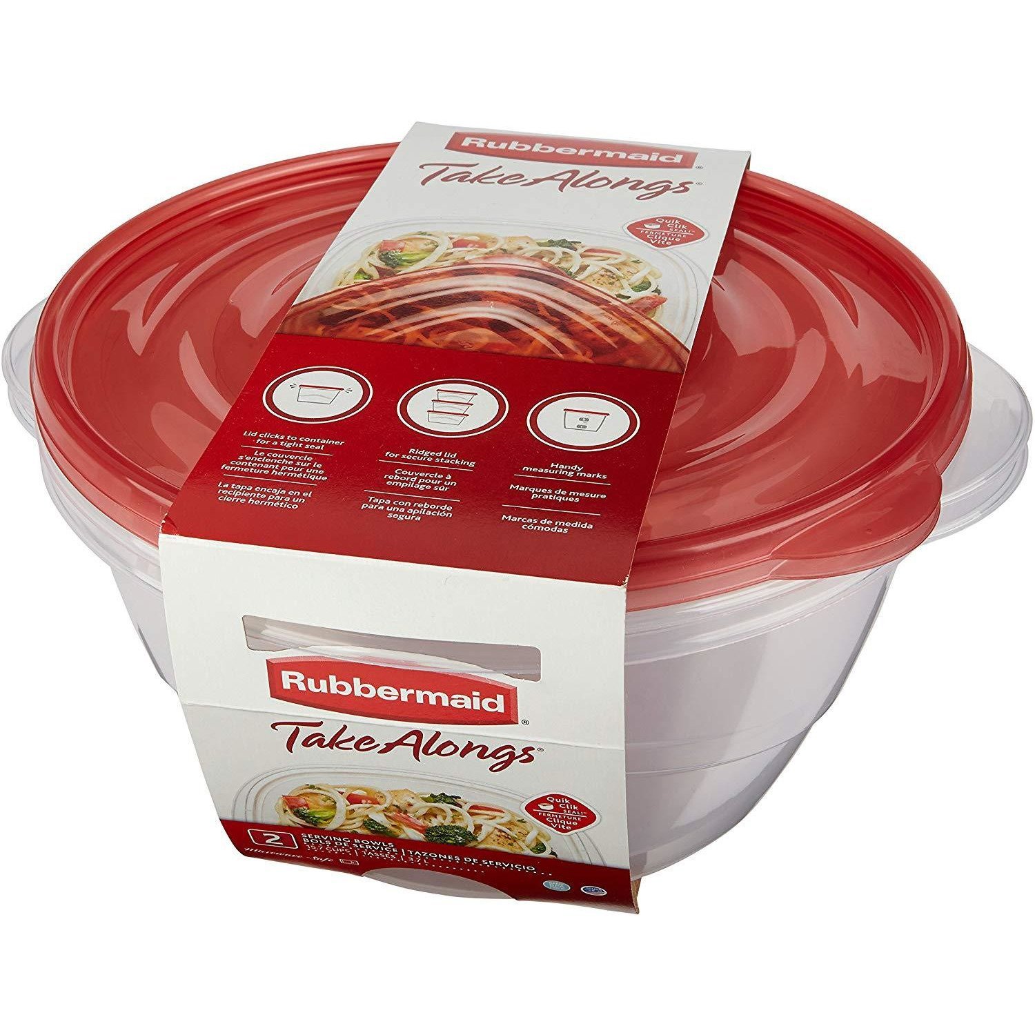 RUBBERMAID INC TAKEALONG 15.7C BOWL 2PK
