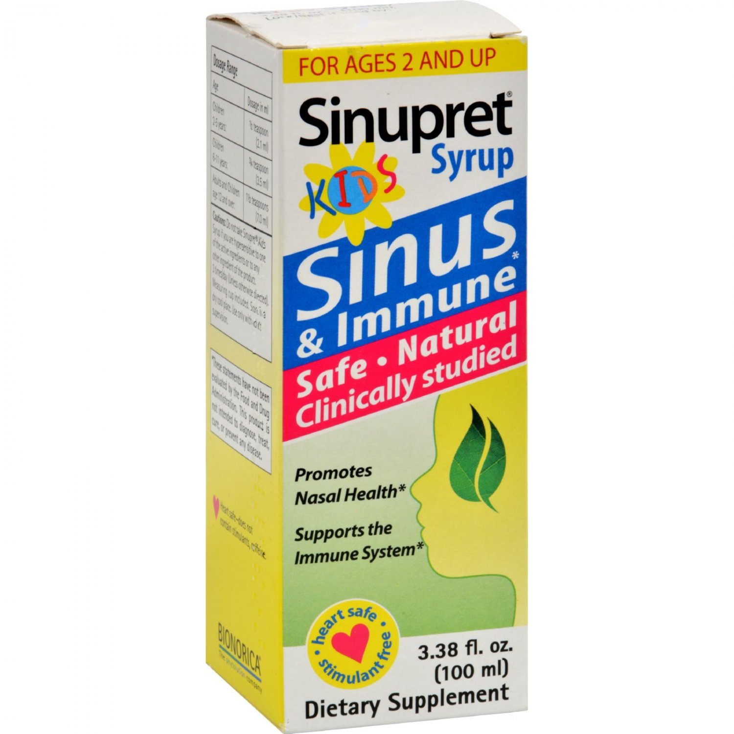 Sinupret Kids Syrup Bionorica 3.38 oz Liquid
