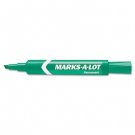 Permanent Marker, Regular Chisel Tip, Green, Dozen