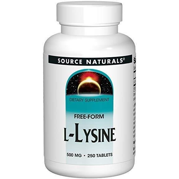 Source Naturals L-Lysine 500 mg - 250 Tablets