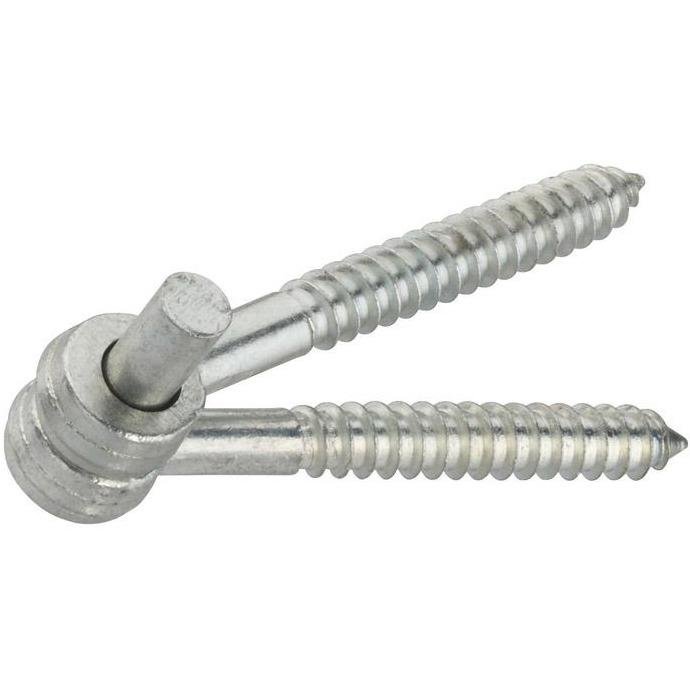 National Hardware  5 in. L Zinc-Plated  Silver  Steel  Eye Hinge  2 pk