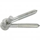 National Hardware  5 in. L Zinc-Plated  Silver  Steel  Eye Hinge  2 pk