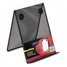 Nestable Wire Mesh Freestanding Desktop Copyholder, Stainless Steel, Black