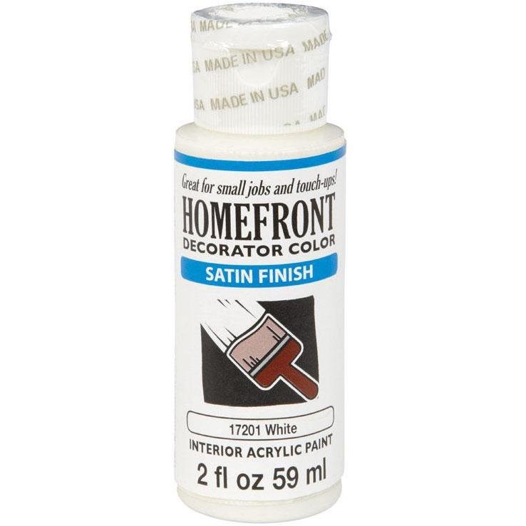 Homefront  Decorator Color  Satin  White  Paint  2 oz.