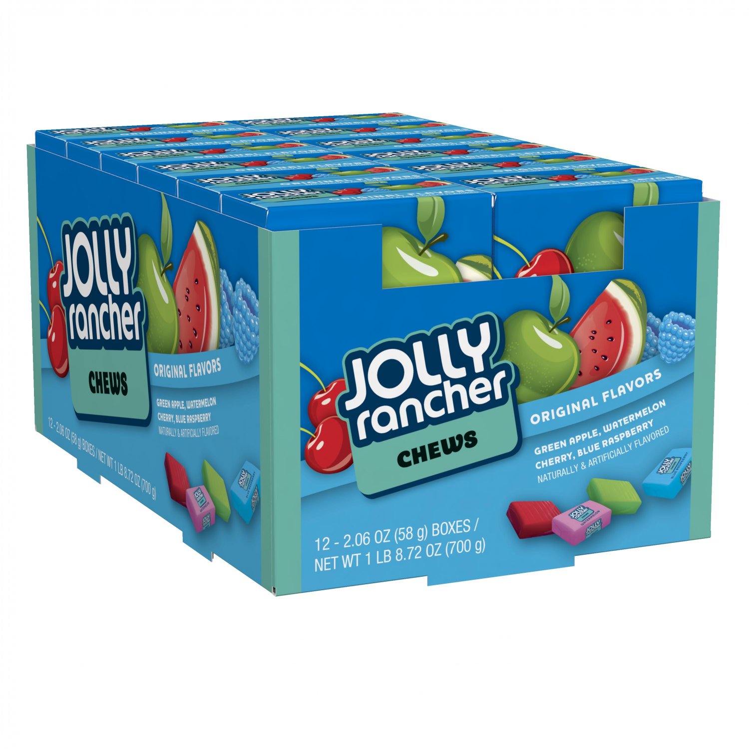 Jolly Rancher Box Fruit Chews Original 2.06oz 12ct