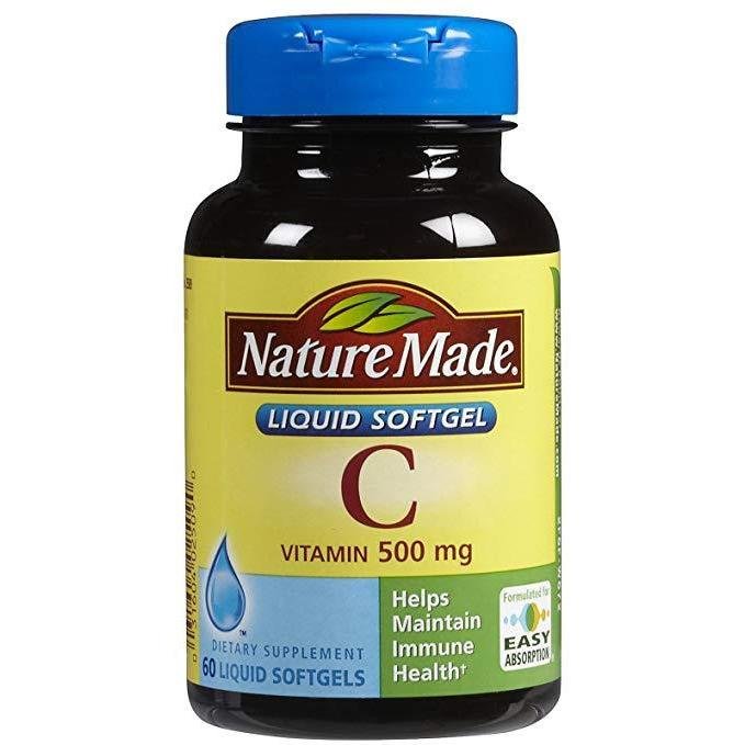 Nature Made Vitamin C 500 Mg Softgels, 60-Count Pack of 2
