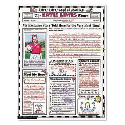 Instant Personal Poster Sets, Extra Extra Read All About Me, 17"" x 22"", 30/Pack