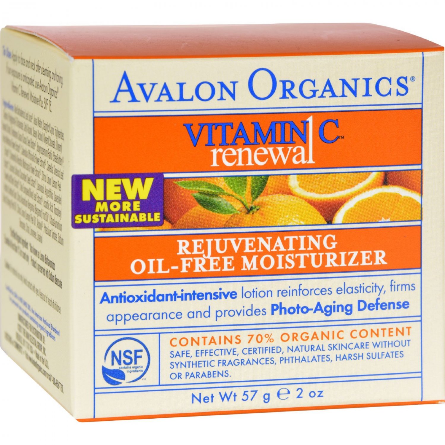 Avalon Organics Rejuvenating Oil-Free Moisturizer Vitamin C - 2 fl oz