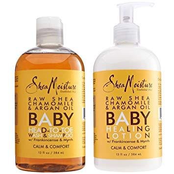 Shea Moisture Calm and Comfort Raw Shea Chamomile and Argan Oil Baby Head to Toe Wash Shampoo and He