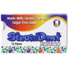 STEVITA, STEVIADENT GUM,NAT FRUIT 12 CT