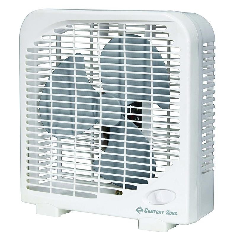 Comfort Zone  9 in. 2 speed Electric  Box Fan