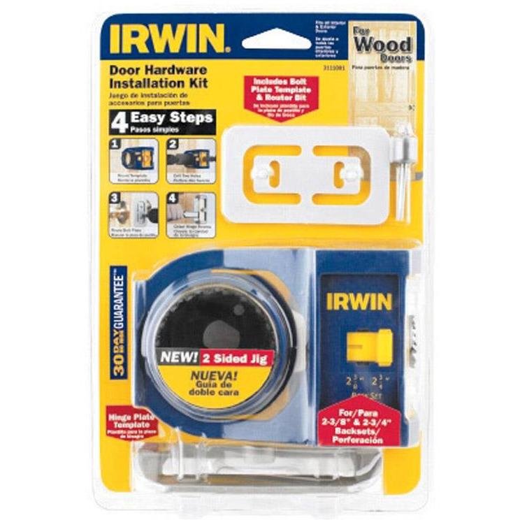 IRWIN INDUSTRIAL TOOL COMPANY CARBON WOOD DOOR LOCK INS