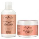 Shea Moisture Coconut & Hibiscus Set Curl & Style Milk & Curl Enhancing Smoothie