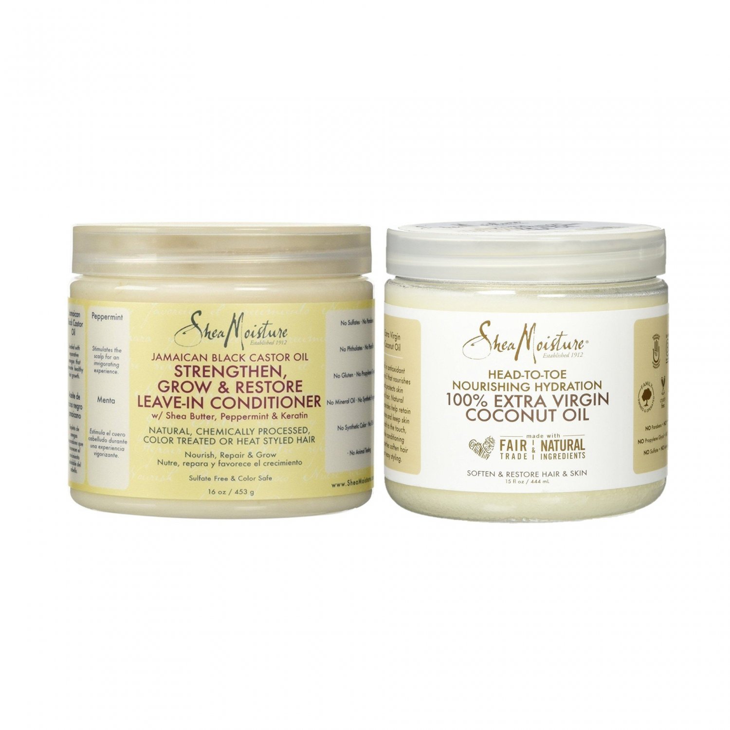 Shea Moisture complete softening set Leave In Conditioner and Cocounot Oil