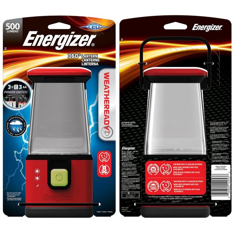 Energizer  Weatheready  500 lumens Red  Emergency Lantern