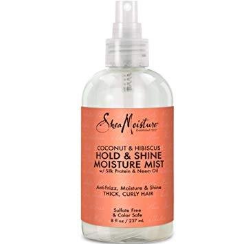 Shea Moisture Coconut and Hibiscus Combination Pack - Daily Moisture Mist, 8 Ounce  Frizz-Free Curl 