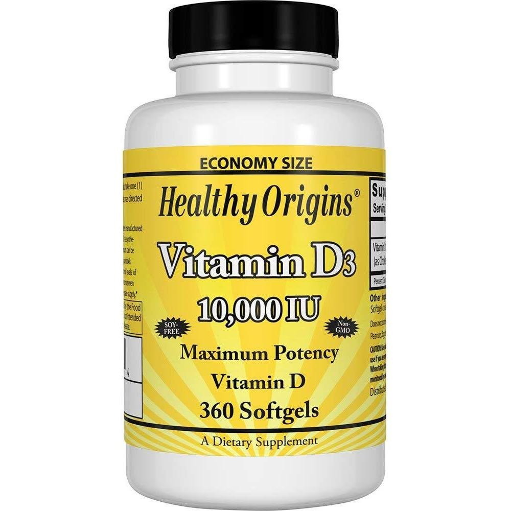 Healthy Origins Vitamin D3 - 10000 IU - 360 Softgels