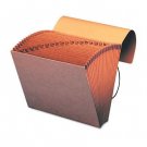 A-Z Indexed Accordion Expanding Files, 21 Pockets, Kraft, Letter, Brown