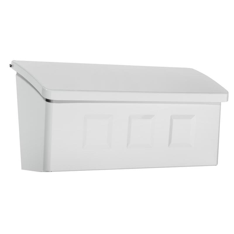 Architectural Mailboxes  Wayland  Galvanized Steel  Wall-Mounted  White  Mailbox  4.13 in. H x 14.65
