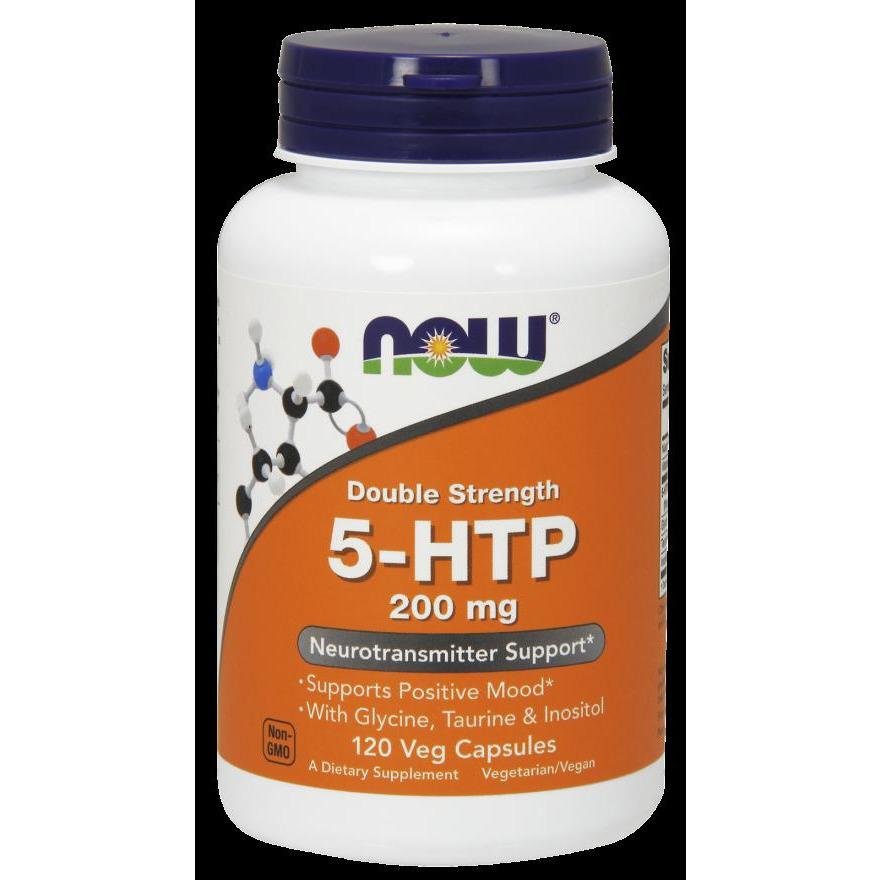 NOW Foods Double Strength 5-HTP 200 mg - 120 Veg Capsules