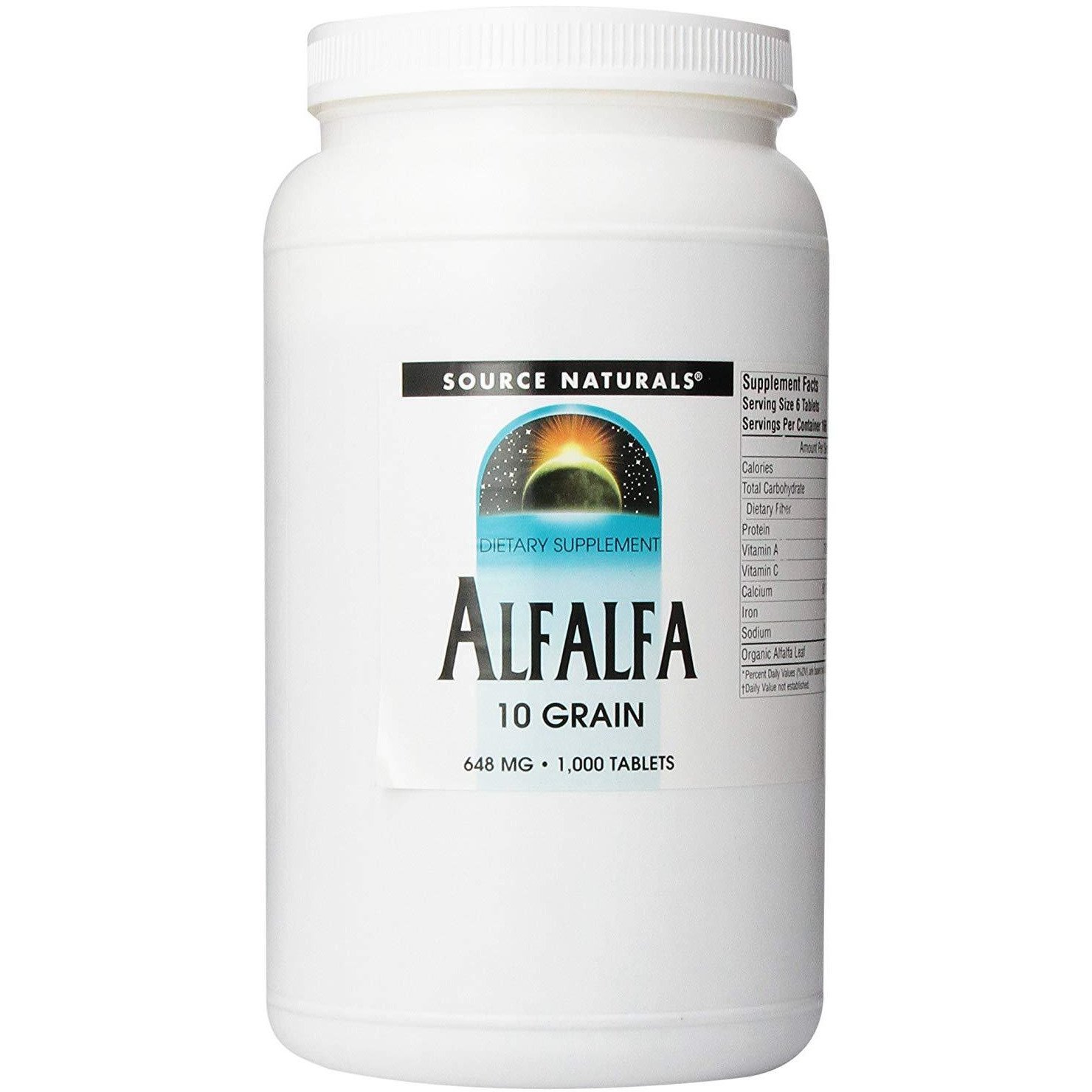 Source Naturals Alfalfa 648 mg 1000 Tablet