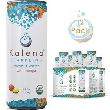 Kalena Sparkling Coconut Water with Mango 10.8 Oz.Pack of 12