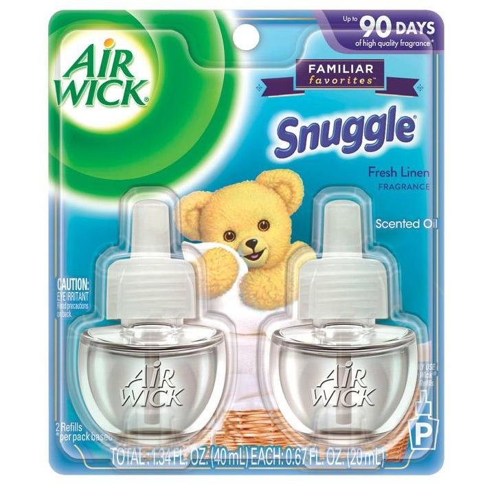 Scented Oil Twin Refill, Cool Linen/White Lilac, .67oz, 2/Pack, 6 Packs/Carton