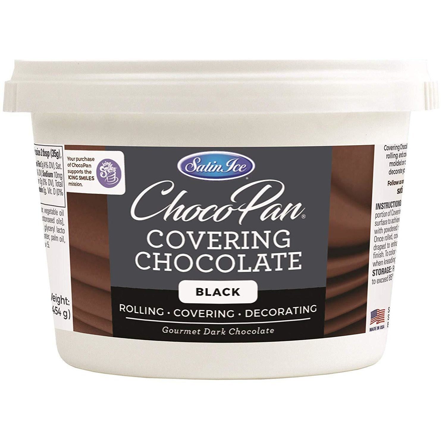 Satin Ice Black Covering Chocolate 5lb Pail