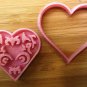 Valentine - Designer Heart Cookie Cutter - Choice of Sizes - 3D Printed Plastic