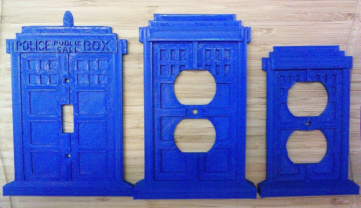 Dr. Who - Tardis Light Switch and Outlet Covers - 3D Printed Plastic
