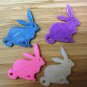 Easter Rabbit - Bunny for Pendants, Charms or Keychain - 3D Printed Plastic