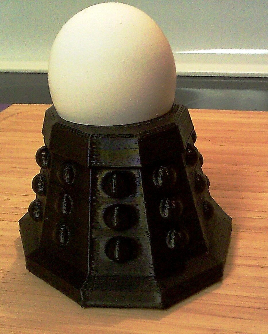 Dr. Who - Dalek Egg Cup - EGGSTERMINATE! - 3D Printed Plastic