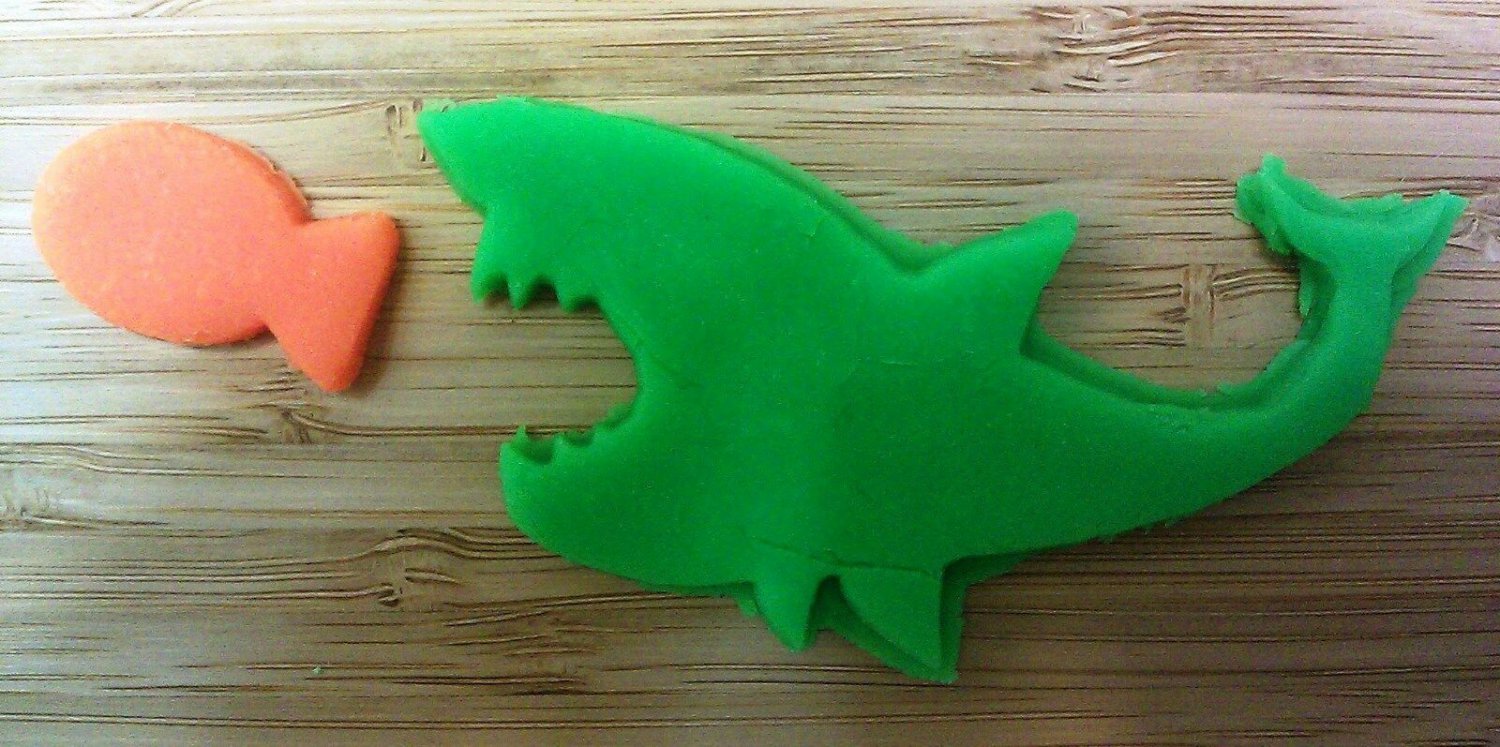 Shark Cookie Cutter, Gold Fish Cookie Cutter - Choice of Sizes - 3D Printed
