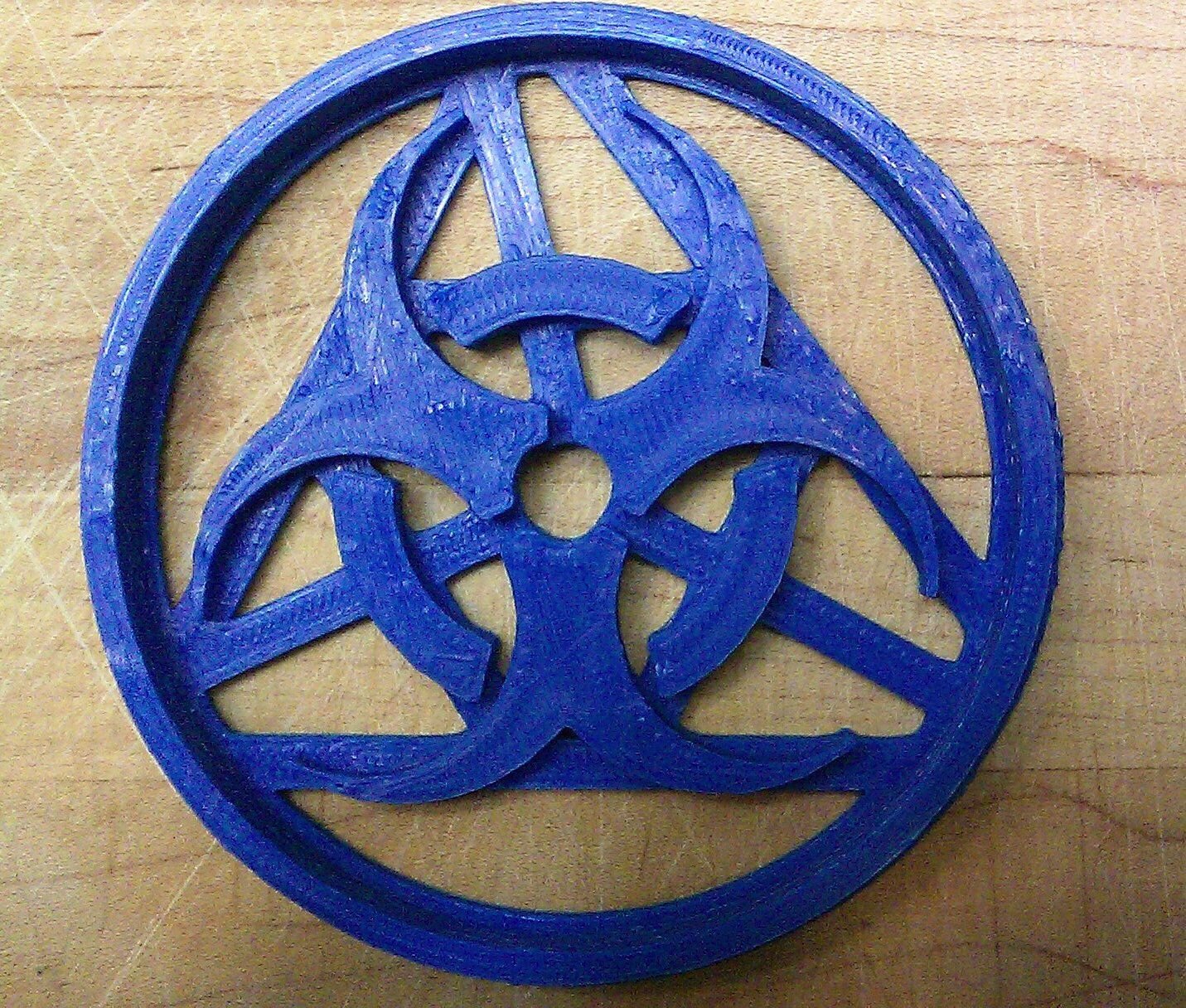 Biohazard Logo Cookie Cutter - Choice of Sizes (3D Printed Plastic)