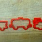 3 Piece Train Set Cookie Cutters - Choice of Sizes - 3D Printed Plastic