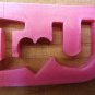 Valentine - I Heart U Cookie Cutter (I Love You) Choice of Sizes - 3D Printed