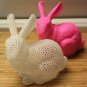 Easter Bunny Solid or Laced (Voronoi) Choice of Sizes - 3D Printed Plastic